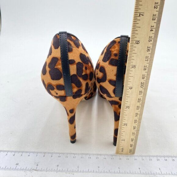 FSJ Leopard High Heels Pointy Toe Pump Office Ladies Party Date Business Shoe - Picture 4 of 7